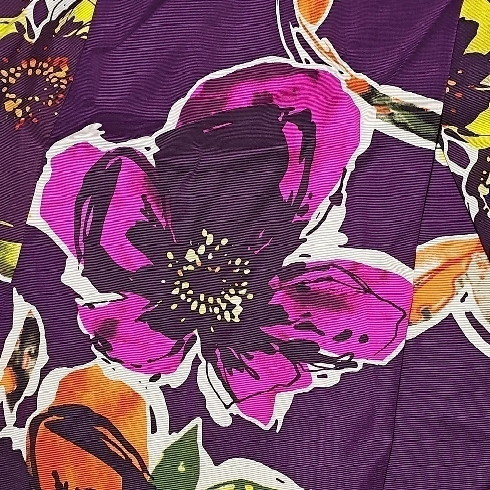 Trina Turk Purple Floral Skirt Size‎ 4 - Picture 3 of 7